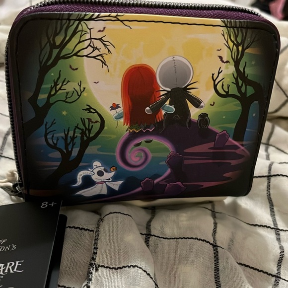 Disney Loungefly  ‘‘twas the night before Xmas Black and Purple Wallet - Picture 2 of 5